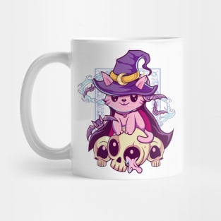 Skull Cat Kawaii Gothic Mug